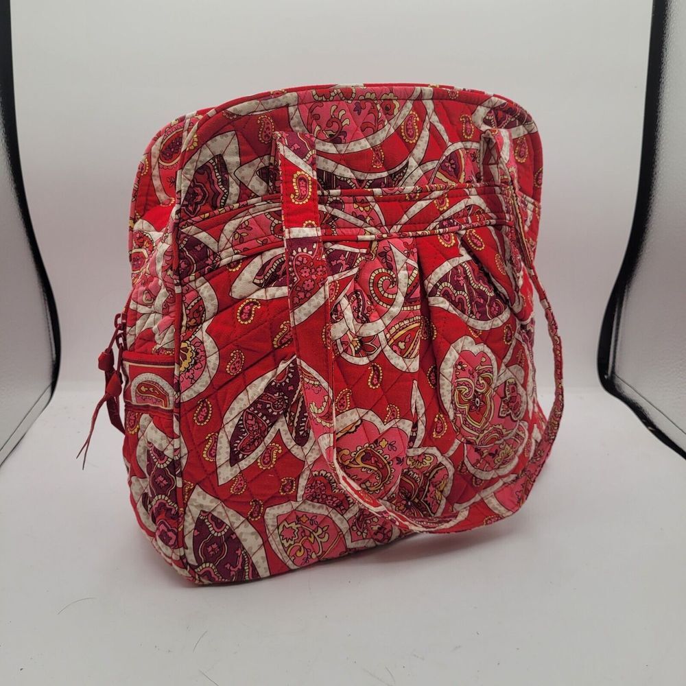 Vera Bradley Rosy Posies Sweet Pleat Tote Retired Pattern - Picture 2 of 9